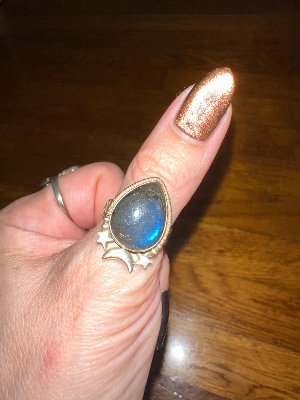 Sterling Silver Celestial Labradorite Ring 7